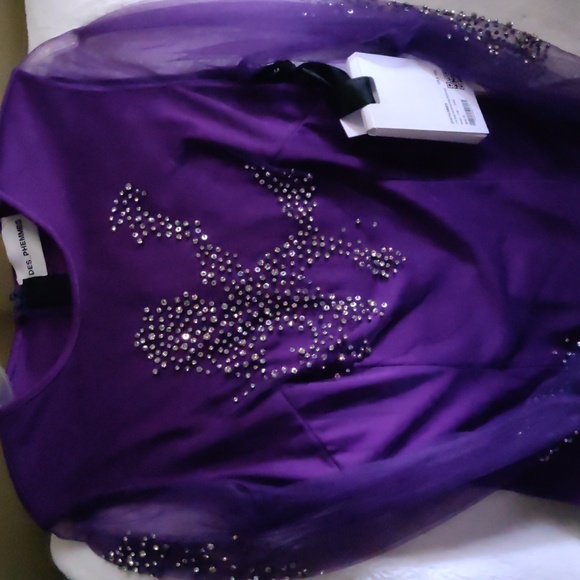 Des Phemmes tulle midi dress featuring splash crystal-embroidery 4 - Picture 14 of 16